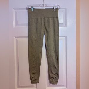 Gymshark Adapt Marl Seamless Leggings Beige Size S 25” inseam Tan Heathered